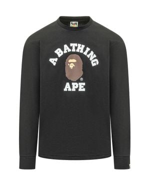 A Bathing Ape Mini Graphic Front Tee - Black