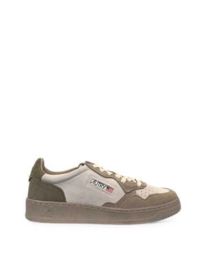 Autry Suede Sneaker With Rubber Sole - Gray