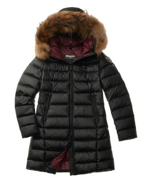 Blauer Long Down Jacket With Fur Kristin - Black