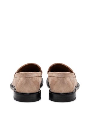Sturlini Luxurious Suede Loafers With Front Strap - Brown