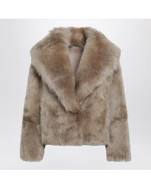 Blancha Short Hazelnut Fur Jacket - Natural