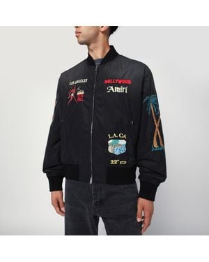 Amiri Cotton And Nylon Bomber Jacket - Black