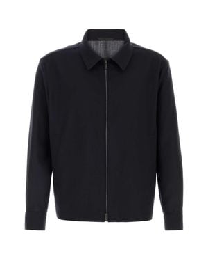 BOSS 100% Virgin Wool Shirt Jacket - Blue