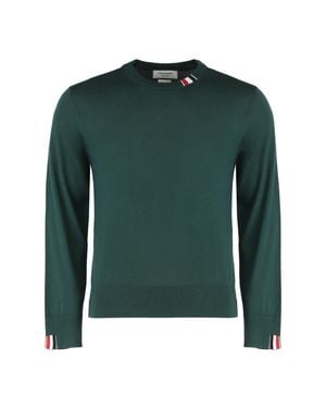 Thom Browne Sweater With Round Neck - Green