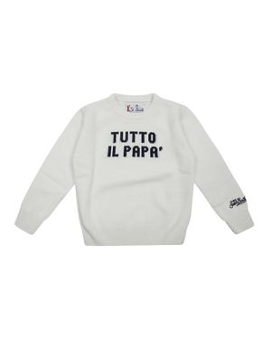 MC2 Saint Barth Douglas Tutto Papa Mini Crewneck Sweater - White