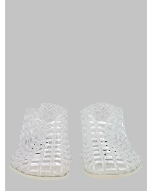 Senso Woven Jelly Mule Flats - Gray