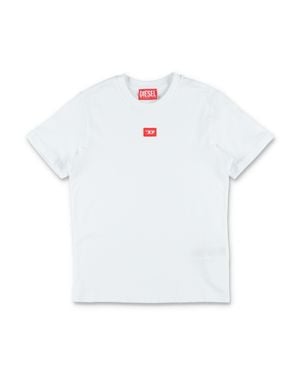DIESEL Boy's 100% Cotton Mini T-Shirt - White