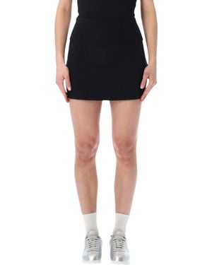 Nike Ribbed Fitted Mid-Rise Skort - Black