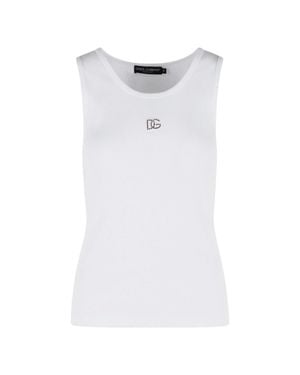 Dolce & Gabbana Embellished Cotton Mock Neck Shirt Size 40 - White