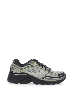 Saucony Progrid Omni 9 Tech Fabric Sneaker With Embossed Logo And Serrated Sole - Gray