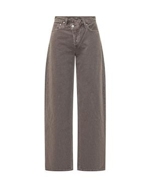 Agolde Arc Criss Cross Jeans - Gray