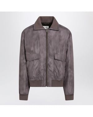 MM6 by Maison Margiela Technical Fabric Zip-Up Mini Jacket - Brown
