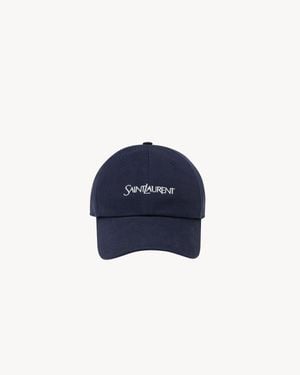 Saint Laurent Twill Cap - Blue