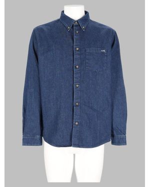 A.P.C. A. P.C. 100% Organic Cotton Shirt - Blue
