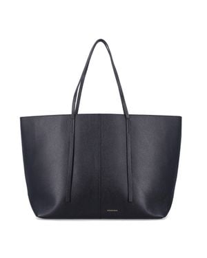 By Malene Birger Large Leather Tote Bag - Black