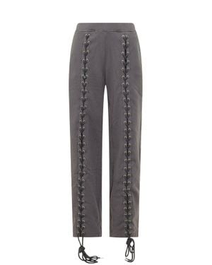 ROTATE BIRGER CHRISTENSEN Pinstripe Jogger Pants - Gray