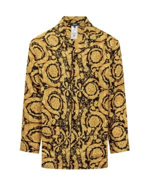 Versace Baroque Knit Pajama Set - Metallic