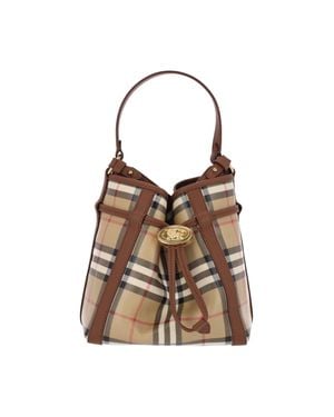 Burberry 100% Cotton Shoulder Bag - Brown