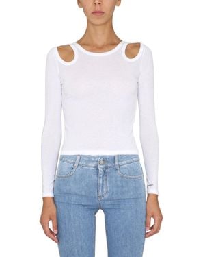 Stella McCartney Solid Round Neck Top - White