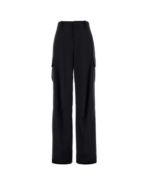 Bottega Veneta Fine Wool Cargo Pants - Black