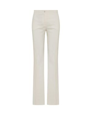 Etro Refined Wool Blend Pants - White