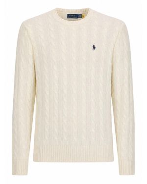 Polo Ralph Lauren Cable Knit Wool & Cashmere Sweater For - Natural