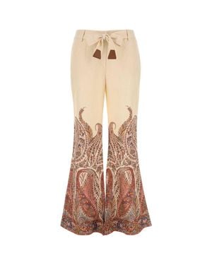 Zimmermann Paisley-Print Pants - Natural