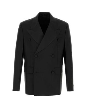 Prada Black Mohair Blend Blazer