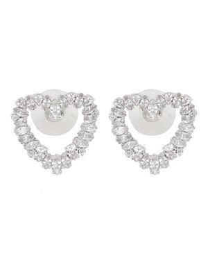 Self-Portrait "Crystal Heart" Earrings - Multicolor