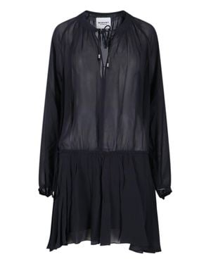 Isabel Marant Viscose Midi Dress With Tailored Elegance - Black