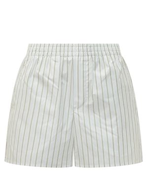 Ami Paris Stripes Shorts - White
