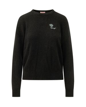 KENZO Tulip Knit Sweater - Black
