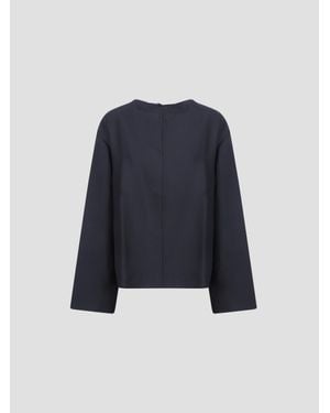 Studio Nicholson Open Back Knit Top - Blue