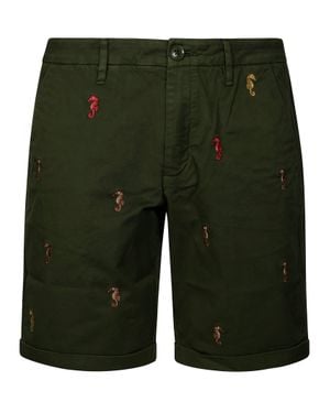 Sun 68 Mini Bermuda Chino Shorts - Green