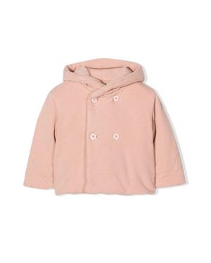 Teddy & Minou Mini Double-Breasted Hooded Slipper - Pink