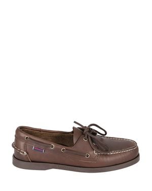 Sebago Classic Leather Flat Shoes For - Brown