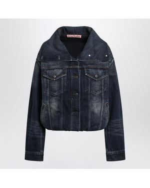 Acne Studios Dark Faded Denim Jacket - Blue
