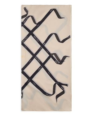 Celine Square Silk Twill Scarf - Natural