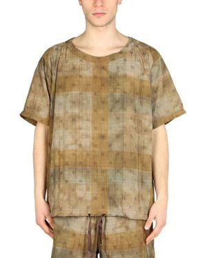 Needles Boxy Fit T-Shirt Polyester T-Shirts - Brown