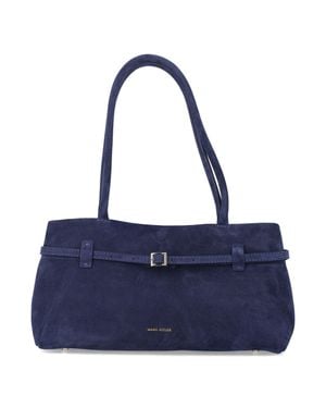 MANU Atelier Suede Tote Bag - Blue