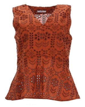 Paul Smith Top With Perforated Pattern - Brown