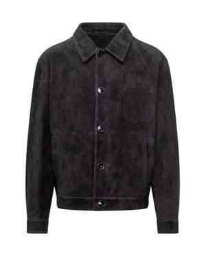 BOSS Goat Leather Moto Jacket - Black