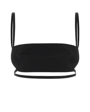 Jil Sander Bra 08 Silk-Wool Underwire Bra - Black