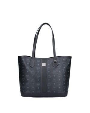 MCM Signature Cowhide-Trim Mini Crossbody Bag For - Blue