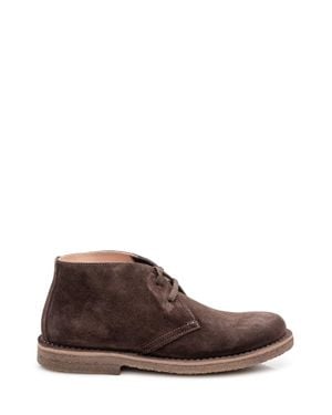 Astorflex Suede Lace-Up Derby Shoes - Brown