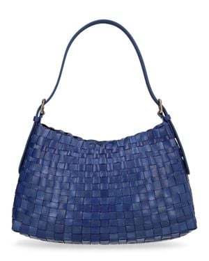 Dragon Diffusion Minsu Bag Woven Leather Bag - Blue