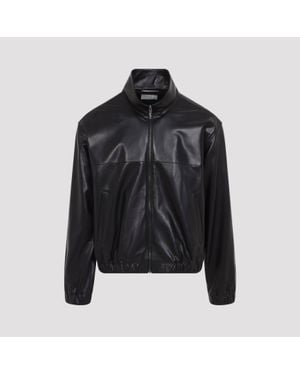 Saint Laurent Lambskin Leather Bomber Jacket - Black