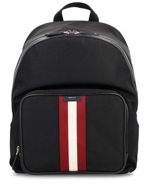 Bally Zip Striped Backpack in Brown for Men | Lyst