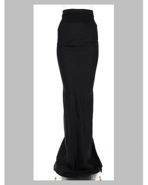 Rick Owens Ribbed Waist Maxi Skirt - Black