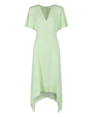 Stella McCartney Satin-Blend Midi Dress - Green